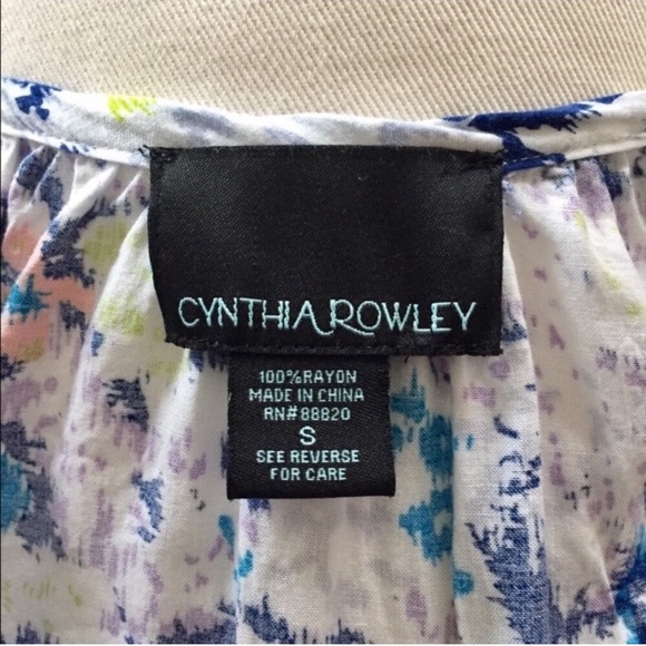 •Cynthia Rowley• floral boho blouse - Picture 5 of 5